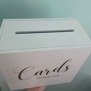 Never used White & Gold Wedding Card Box